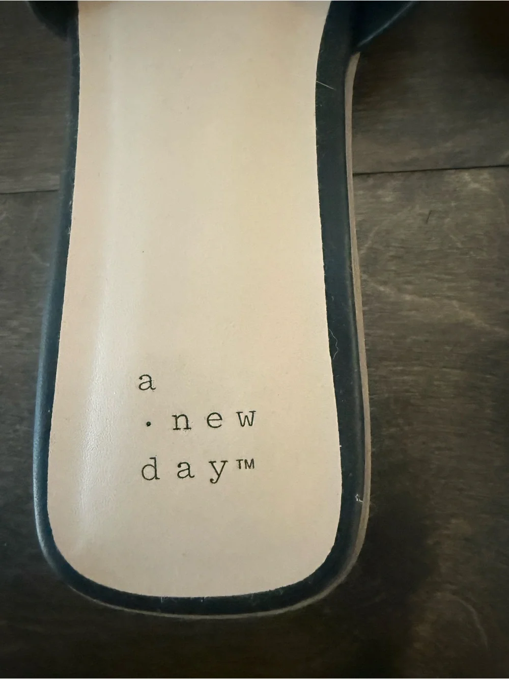 A New Day Black H Band Slide Sandals from Target, Women Size 7